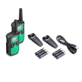 Midland Walkietalkies xt-30 pro c1463, 16 canales PMR446, resistentes a la humedad, color verde brillante Midland Walkietalkies xt-30 pro c1463, 16 canales PMR446, resistentes a la humedad, color verde brillante