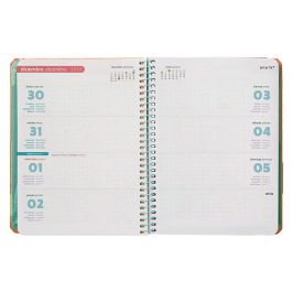 Agenda Espiral Antartik Bold A6 2025 Semana Vista Color Melocoton Papel 80 gr