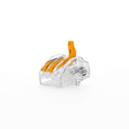 Conector Empalme 2 Tomas 0,75mm a 2,5mm Termoplástico Gris/Naranja 1000W 32A