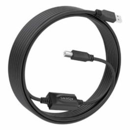 AISENS A101-0881 Cable USB 2.0 con Amplificador de Señal, Conector USB A Macho a USB B Macho, 10 Metros, Negro