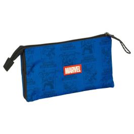 Safta Bolso Escolar Portatodo Triple Avengers 120x220x30 mm