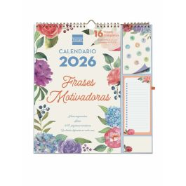 Finocam Calendario De Pared Plus 16 Meses 215x325 mm con Frases Motivadoras, Septiembre 2025 - Diciembre 2026, Incluye Pegatinas y Notas Engomadas Precio: 8.49999953. SKU: B13X3B76WM