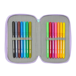 Plumier Triple Frozen Spirit Lila 12,5 x 19,5 x 5,5 cm 37 Piezas