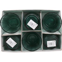 La Mediterranea Vaso Spica de 290 cc en color Verde, con un diámetro de 8 cm y altura de 10 cm, peso de 270 gramos. (48 Unidades)