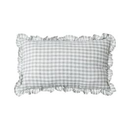 Cojín Cuadros Gris Algodón 50 X 30 cm Precio: 17.9685. SKU: B1H6LG85TB