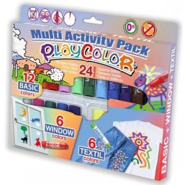Tempera Instant Solida Playcolor Multi-Activity 24 (One Basic One 12 Unidades + One Window 6 Unidades + One Textil 6 Unidades) Precio: 21.49999995. SKU: B17QMABBNX