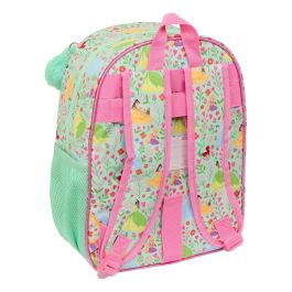 Mochila Escolar Disney Princess Bloom Rosa Aguamarina 26 x 34 x 11 cm