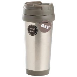 Day Mug Térmico de Acero Inoxidable 450 ml, Antigoteo, Colores Surtidos (Verde Oliva, Azul Oscuro, Gris Cálido)