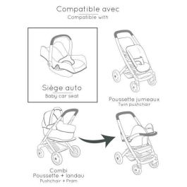 Smoby Maxi Cosi Rosa para Muñecas | Silla de Coche de Juguete | Plástico | Edad Mínima 3 Años