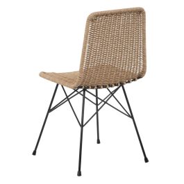 Silla Natural-Negro Pp/Metal Salón 45 X 41 X 83 cm