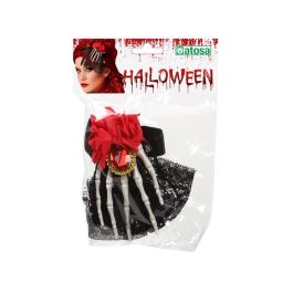 Accesorio Pelo Halloween Mano Esqueleto Mujer Adulto