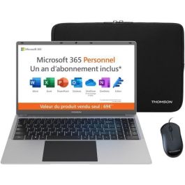 Portátil THOMSON NEO15 - 15.6 HD - N4020 - 4 GB RAM - 128 GB SSD - Windows 11S - Blanco + 1 año de Office + Funda + Ratón Precio: 242.49999983. SKU: B13R8YJ3YF