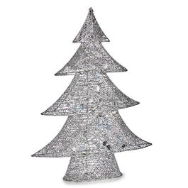 Figura Decorativa Árbol de Navidad Metal Plateado 12 x 59,5 x 48,5 cm (3 Unidades)