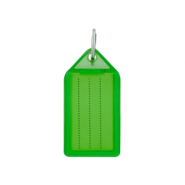 Q-connect Llavero portaetiquetas Premium, color verde, caja de 40 unidades