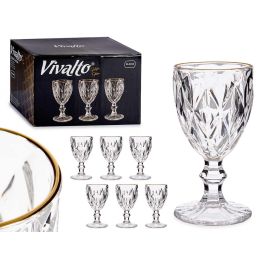 Copa Agua 254Ml Diamante Filo Oro Vivalto 8X15CM (36 Unidades) Precio: 103.4999999. SKU: B1464M5LSJ