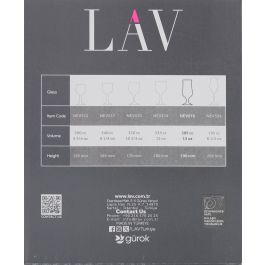 Lav Set 6 Copas Cerveza Neva 385 cc (4 Cajas)