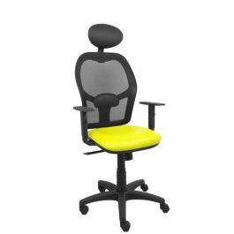 Silla Piqueras Y Crespo Alocen Brazos Regulables Cabecero Fijo Malla Negro Y Asiento Similpiel Amarillo Precio: 255.50000025. SKU: S5703940