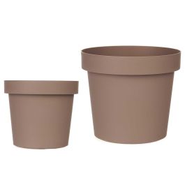 Maceta Plastico Marron 25Cm Diam Ibergarden (12 Unidades)