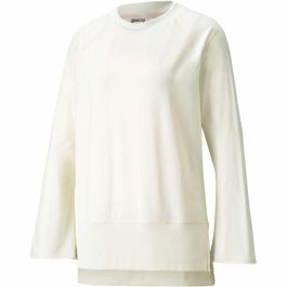 Sudadera sin Capucha Mujer Puma Studio Yogini LT Bell Blanco