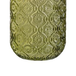 Vaso Verde Cristal Decoración 8 X 8 X 12,70 cm
