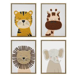 DKD Home Decor Cuadro infantil Baby Animal Multicolor 40x30 cm Lienzo Poliéster (8 unidades surtidas) Precio: 80.50000046. SKU: B137YVNRCP