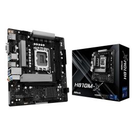 ASRock H810M-X, Placa Base para PC, Socket LGA 1851, Compatible con Intel Core Ultra Series 2, DDR5-SDRAM, Micro ATX