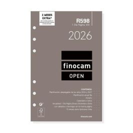 Finocam R598 500 Recambio Anual para Agenda de Anillas Open 1D/P 117x181 mm 12 Meses + 2 Meses Complementarios 2026 Precio: 11.49999972. SKU: B16FJSRZYX