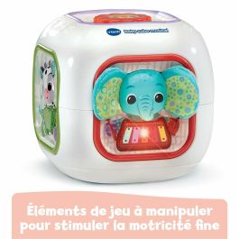 Vtech Baby Cubo Musical Didáctico para Bebés 6-36 Meses con 4 Botones de Animales, Texturas, 6 Canciones y 16 Melodías