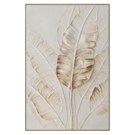 DKD Home Decor Cuadro Scandi Lienzo Hojas Palmera Blanco y Beige 152.5x102.5x5.5 cm Decoración de Hogar Precio: 161.79000024. SKU: B1AA7SSXKK