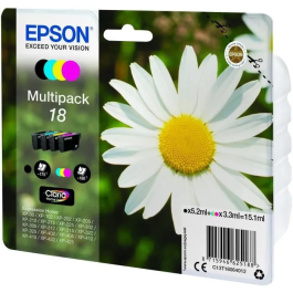 Epson T1806 Multipack Daisy Cartuchos de Tinta Negro / Cian / Magenta / Amarillo