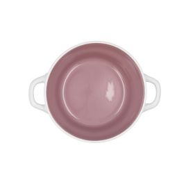 Quid Bol Cerámico Vita Peoni Rosa 50 cL, Set de 6 Unidades. Apto para Lavavajillas y Microondas, Apilable y Pintado a Mano.