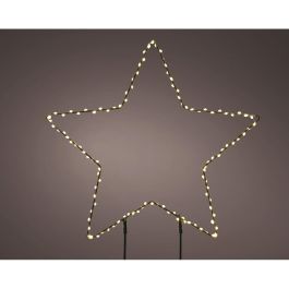 Lumineo Estrella microleds de estaca para exterior, luz blanca cálida, 110 leds, Ø38 x 0,6 cm, IP44, temporizador