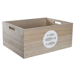 Caja Decorativa DKD Home Decor Natural Madera MDF Espirales Mediterráneo 50 x 40 x 22,5 cm Precio: 25.7900005. SKU: S3042267