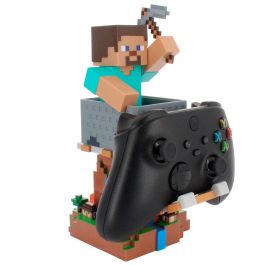 EXQUISITE GAMING Cable Guy Steve Minecraft Soporte Universal para Mandos y Smartphones 20cm Compatible PlayStation Xbox iPhone