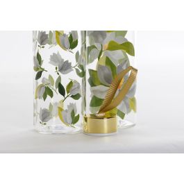 DKD Home Decor Botella Shabby Verde Blanco 6.5 x 23 x 6.5 cm (6 Unidades)