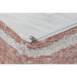 DKD Home Decor Cojín de Suelo Grande Cuadrado Decorativo Urban Étnico Naranja Beige con Flecos 40x40x40 cm, Poliéster DKD Home Decor Cojín de Suelo Grande Cuadrado Decorativo Urban Étnico Naranja Beige con Flecos 40x40x40 cm, Poliéster