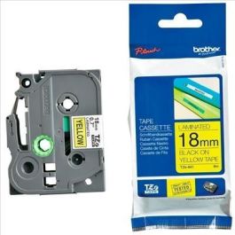 Brother Cinta Laminada Super Adhesiva Texto Negro sobre Amarillo 18 mm x 8M TZeS641 Precio: 18.69000001. SKU: B18QQRR869