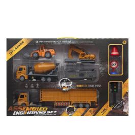 Camiones Transporte Construcción Amarillo 54x34 1 Set