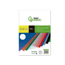 Liderpapel Tapa Encuadernacion Polipropileno Rayado 0.5mm Transparente A4 Paquete 100 Unidades