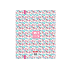 Carpeta de anillas Moos Flores Multicolor 27 x 32 x 3.5 cm
