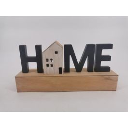 DKD Home Decor Chic home Boho Decoración Natural Negro LED MDF 8 x 17 x 34 cm (2 Unidades)