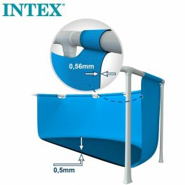 Intex Piscina Rectangular Frame 450x220x84cm con Bomba y Capacidad 7127L PVC+METAL