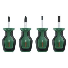 Juego de 4 destornilladores cortos Bosch (compactos para atornillar en espacios reducidos, punta magnética) Precio: 24.50000014. SKU: B17MZ8MZXR