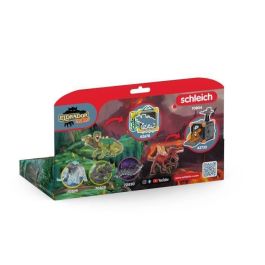 Schleich 70834 Figura Saurio de Fuego vs. Lagarto de la Jungla (Criaturas de Eldrador)
