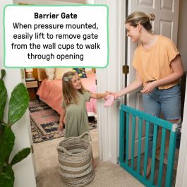 Ingenuity Puerta de Seguridad Infantil ING0074451172715 de 76 a 91 cm, Personalizable, Pintable o Teñible, Fácil de Instalar