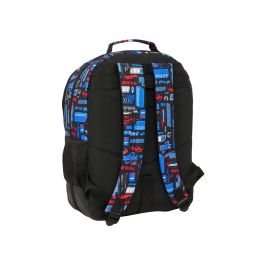 Safta Mochila Doble Hot Wheels Adaptable a Carro 420x320x150 mm