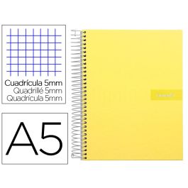 Cuaderno Espiral Liderpapel A5 Micro Crafty Tapa Forrada 120H 90 gr Cuadro 5 mm 5 Bandas6 Taladros Color Amarillo Precio: 5.6748999153. SKU: B17EQ2MP8L