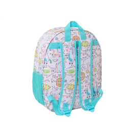 Mochila Infantil Safta Azul Blanco 27 x 33 x 10 cm 3D