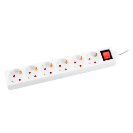 Q-connect Regleta 6 Tomas de Corriente con Interruptor, Cable 1.5m, Color Blanco Precio: 9.98999958. SKU: B1KNNP3ZD9
