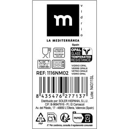 La Mediterranea Plato Llano Opal Whom 24 cm (36 Unidades)